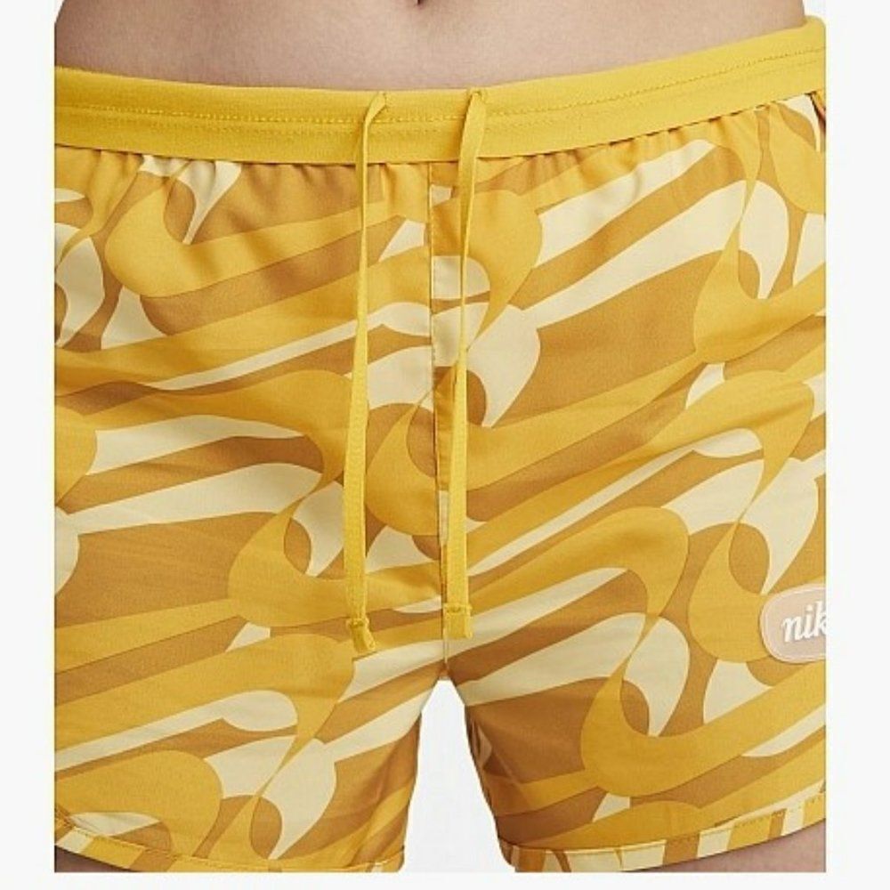 Nike Dri-FIT Icon Clash Tempo Luxe Women's Running Shorts Yellow DQ6117-752 - Picture 7 of 13